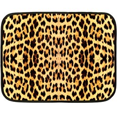 Leopard Skin Double Sided Fleece Blanket (mini)  by ArtworkByPatrick