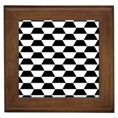 Hexagons Pattern Tessellation Framed Tile by Mariart