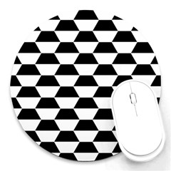 Hexagons Pattern Tessellation Round Mousepads by Mariart