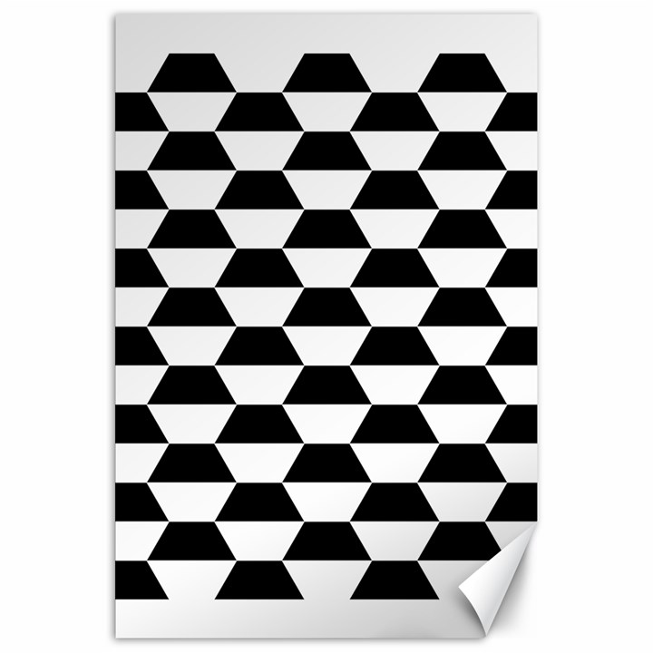 Hexagons Pattern Tessellation Canvas 20  x 30 