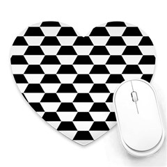 Hexagons Pattern Tessellation Heart Mousepads by Mariart