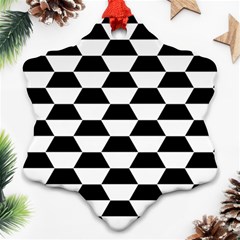 Hexagons Pattern Tessellation Snowflake Ornament (two Sides) by Mariart