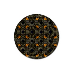 Yin Yang Rubber Coaster (round)  by ArtworkByPatrick