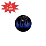 Speakers Music Sound 1  Mini Buttons (100 pack)  Front