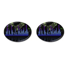 Speakers Music Sound Cufflinks (oval)