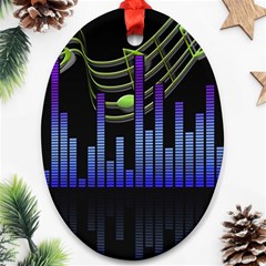 Speakers Music Sound Oval Ornament (two Sides)