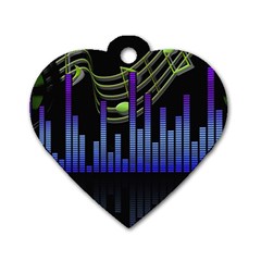 Speakers Music Sound Dog Tag Heart (two Sides)