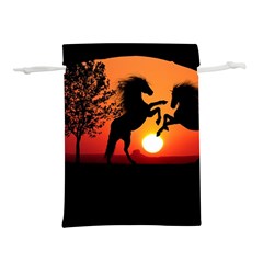 Sunset Horses Shadow Lightweight Drawstring Pouch (s)