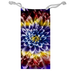 Rainbow Chrysanthemum Jewelry Bag by bloomingvinedesign