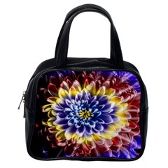 Rainbow Chrysanthemum Classic Handbag (one Side) by bloomingvinedesign