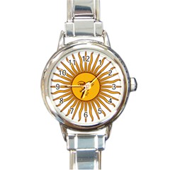 Argentina Flag Round Italian Charm Watch by FlagGallery