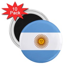 Argentina Flag 2 25  Magnets (10 Pack)  by FlagGallery