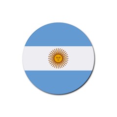 Argentina Flag Rubber Coaster (round)  by FlagGallery