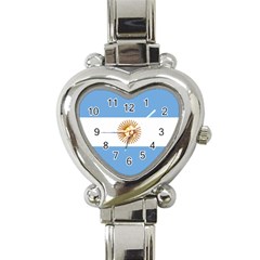 Argentina Flag Heart Italian Charm Watch by FlagGallery