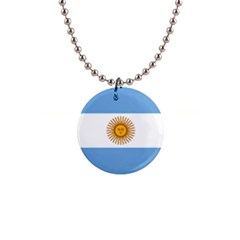 Argentina Flag 1  Button Necklace by FlagGallery