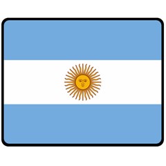 Argentina Flag Double Sided Fleece Blanket (medium)  by FlagGallery