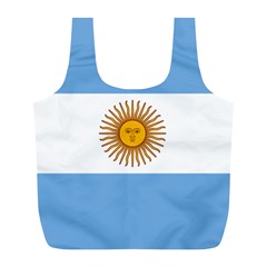 Argentina Flag Full Print Recycle Bag (l) by FlagGallery