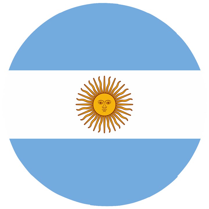 Argentina Flag Wooden Puzzle Round