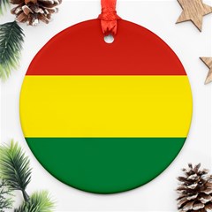 Bolivia Flag Round Ornament (two Sides) by FlagGallery