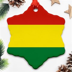 Bolivia Flag Snowflake Ornament (two Sides) by FlagGallery