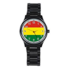 Bolivia Flag Stainless Steel Round Watch by FlagGallery