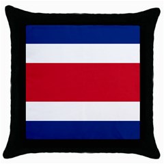 Costa Rica Flag Throw Pillow Case (black) by FlagGallery