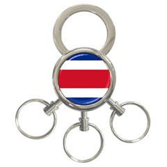 Costa Rica Flag 3-ring Key Chain by FlagGallery