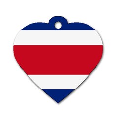 Costa Rica Flag Dog Tag Heart (two Sides) by FlagGallery