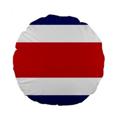 Costa Rica Flag Standard 15  Premium Round Cushions by FlagGallery