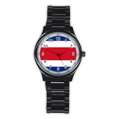 Costa Rica Flag Stainless Steel Round Watch by FlagGallery