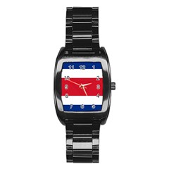 Costa Rica Flag Stainless Steel Barrel Watch by FlagGallery