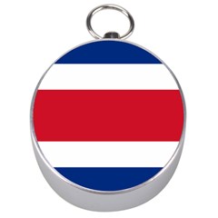 Costa Rica Flag Silver Compasses by FlagGallery