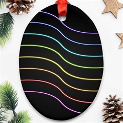 Wallpaper Background Colors Neon Oval Ornament (two Sides)