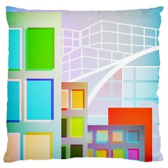 City Modern Business Skyscrapers Large Cushion Case (one Side) by Pakrebo