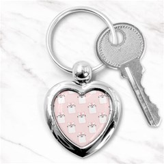 Pattern Pink Cute Sweet Fur Cats Key Chain (heart) by Pakrebo