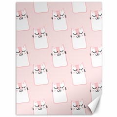 Pattern Pink Cute Sweet Fur Cats Canvas 36  X 48  by Pakrebo