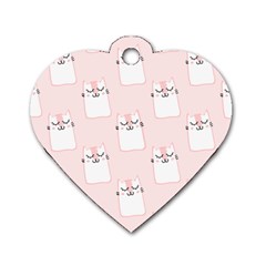 Pattern Pink Cute Sweet Fur Cats Dog Tag Heart (two Sides) by Pakrebo