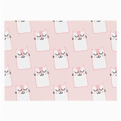 Pattern Pink Cute Sweet Fur Cats Large Glasses Cloth by Pakrebo