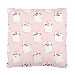 Pattern Pink Cute Sweet Fur Cats Standard Cushion Case (two Sides) by Pakrebo