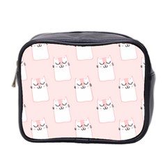 Pattern Pink Cute Sweet Fur Cats Mini Toiletries Bag (two Sides) by Pakrebo