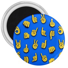 Emojis Hands Fingers Background 3  Magnets