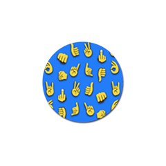 Emojis Hands Fingers Background Golf Ball Marker