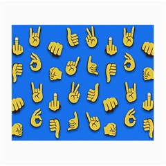 Emojis Hands Fingers Background Small Glasses Cloth (2 Sides)