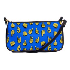 Emojis Hands Fingers Background Shoulder Clutch Bag