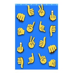 Emojis Hands Fingers Background Shower Curtain 48  x 72  (Small) 