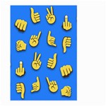 Emojis Hands Fingers Background Large Garden Flag (Two Sides) Front