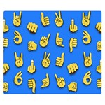 Emojis Hands Fingers Background Double Sided Flano Blanket (Small)  50 x40  Blanket Back