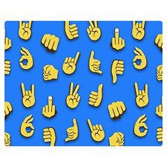 Emojis Hands Fingers Background Double Sided Flano Blanket (Medium) 