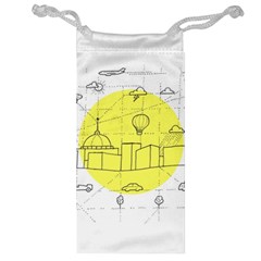 Urban City Skyline Sketch Jewelry Bag by Pakrebo