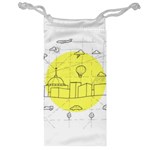 Urban City Skyline Sketch Jewelry Bag Front